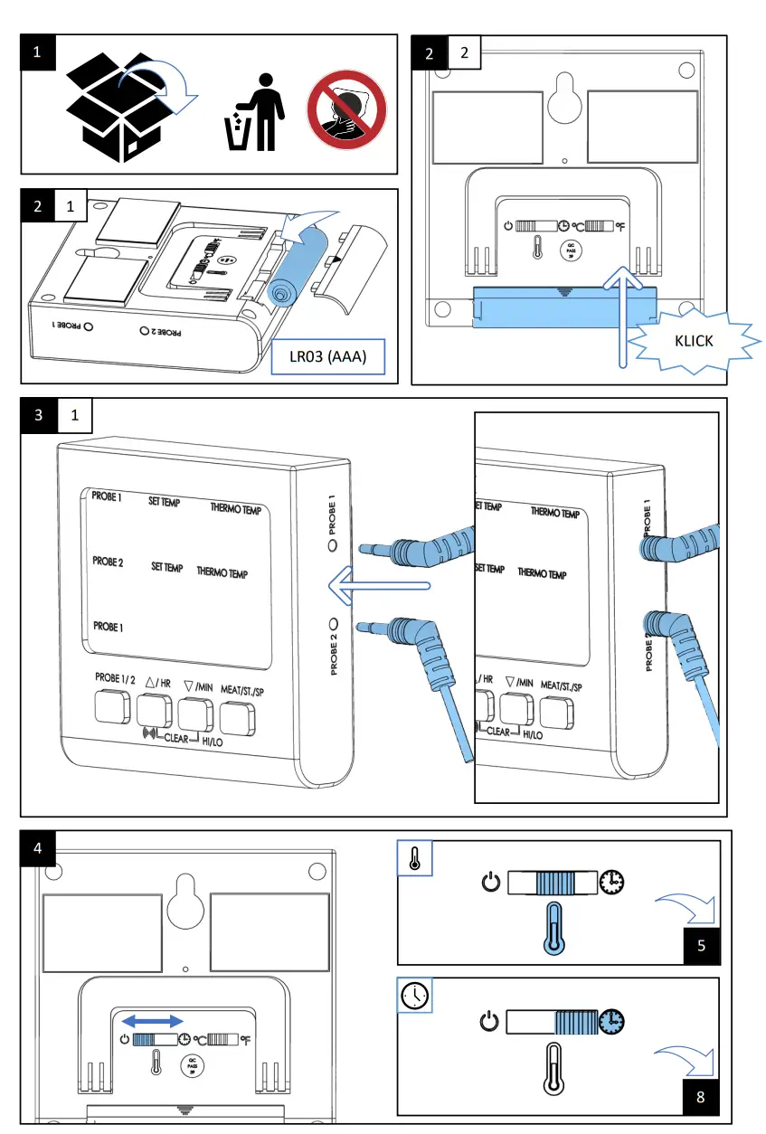 Westfalia 97 03 10 Grill and Meat Thermometer - package