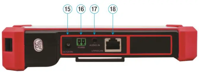 TRIPLETT 8150 CamView IP Pro 5 Inch 8MP Security Camera Tester - Bottom interface