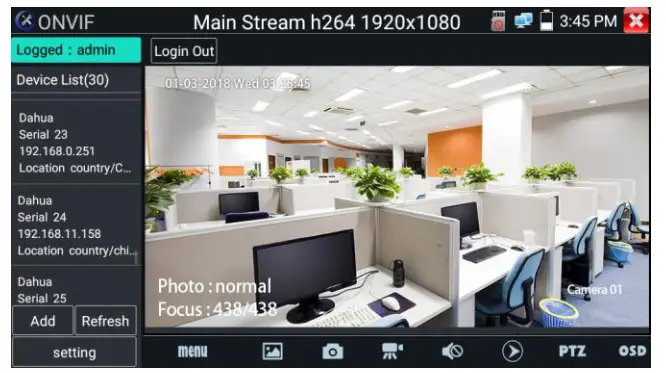 TRIPLETT 8150 CamView IP Pro 5 Inch 8MP Security Camera Tester - ONVIF test
