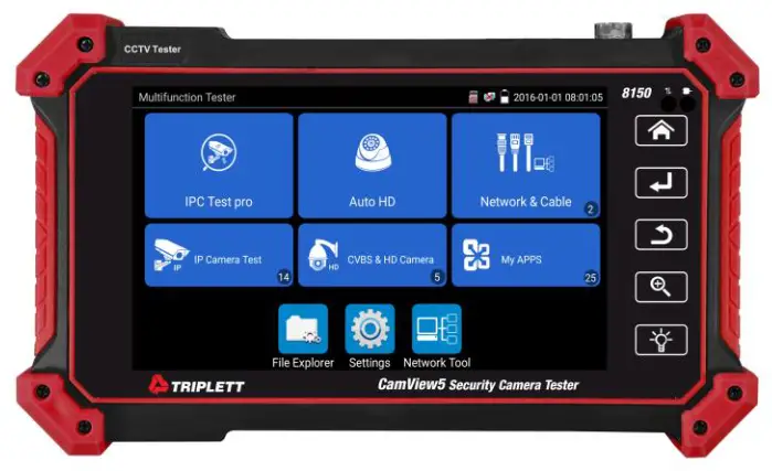 TRIPLETT 8150 CamView IP Pro 5 Inch 8MP Security Camera Tester
