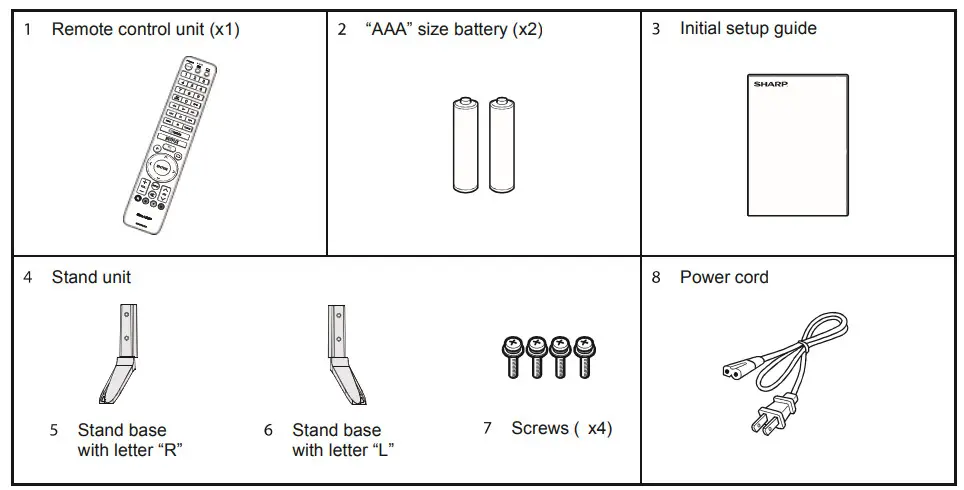 SHARP 4K Ultra HD Full Array LED- Parts