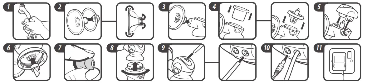 Tommee Tippee Electric Breast Pump - ASSEMBLING THE ELECTRIC BREAST PUMP