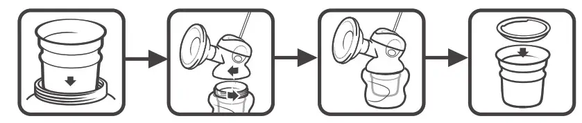 Tommee Tippee Electric Breast Pump - USING THE BREAST MILK STORAGE SYSTEM
