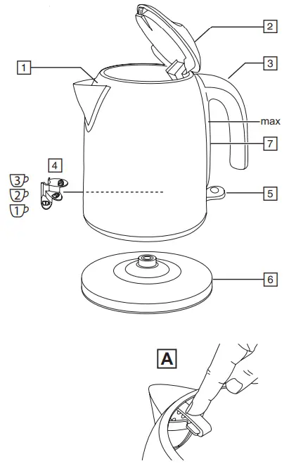 Russell Hobbs 20412-70 Colours Plus Kettle Red-1