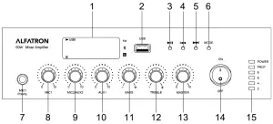 ALFATRON ALF-60W-UB Mixer Amplifier with USB, Bluetooth and FM Radio - FIG 1
