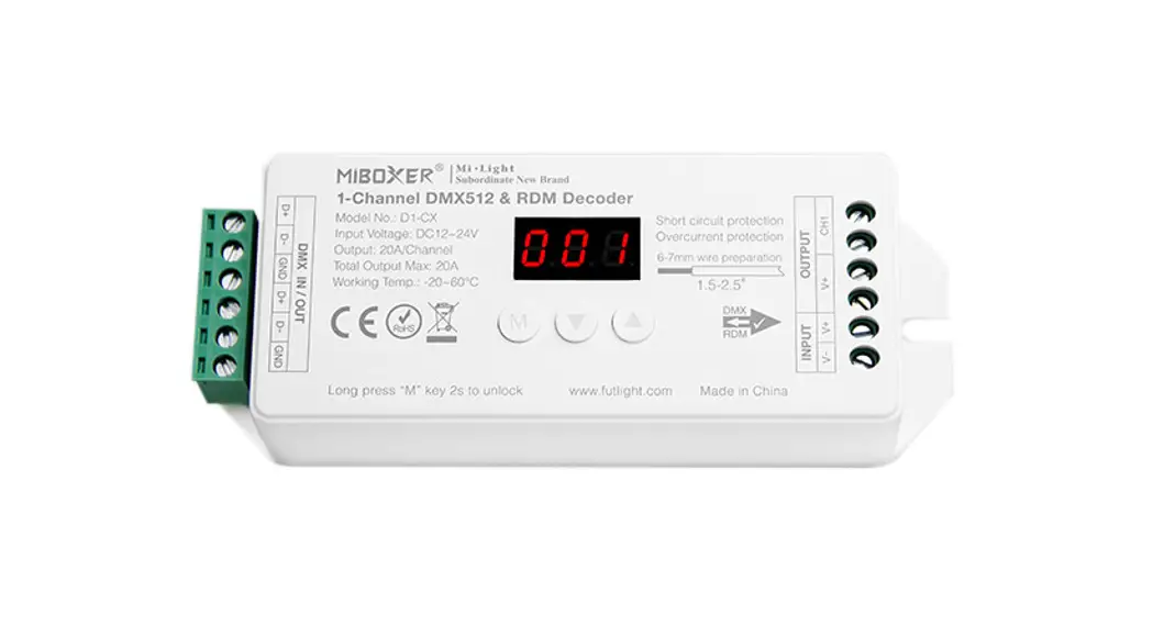 Miboxer Constant Voltage Dmx512 & Rdm Decoder User Manual Miboxer Constant Voltage Dmx512 & Rdm Decoder User Manual