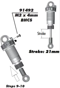 ASSOCIATED RC10B6 Team Kit - Shock Bleeding Steps 1