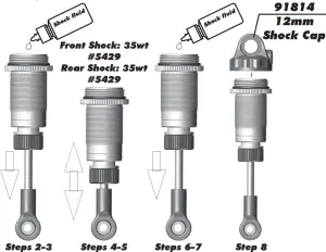ASSOCIATED RC10B6 Team Kit - Shock Bleeding Steps