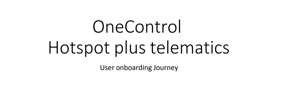 LIPPERT OneControl Hotspot Plus Telematics Instruction Manual