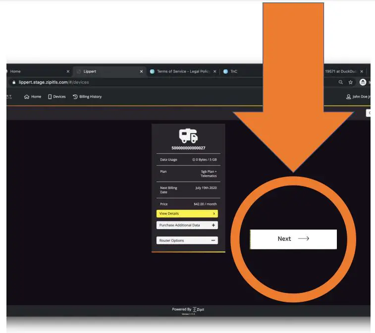 LIPPERT OneControl Hotspot Plus Telematics - The router is now usable for telematics and the account reflects current telematics plan and account information