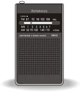 RETEKESS PR15 AM FM WB 3 Band Mini Pocket Radio