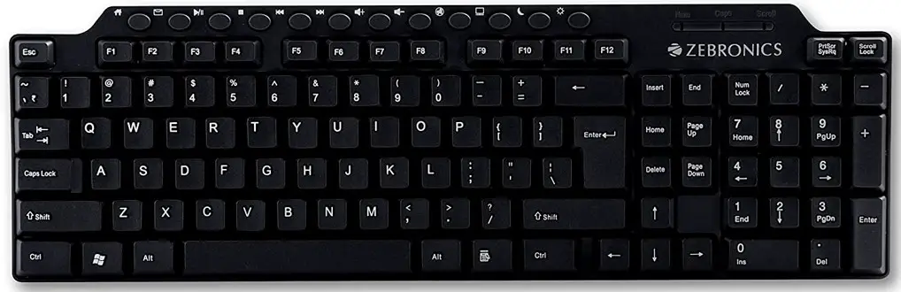 ZEBRONICS ZEB-KM2100 Multimedia USB Keyboard