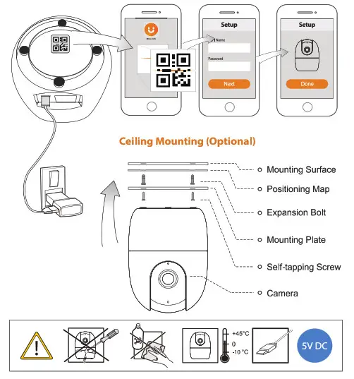 imou Ranger 2 HD Wi-Fi CCTV Camera- Celling