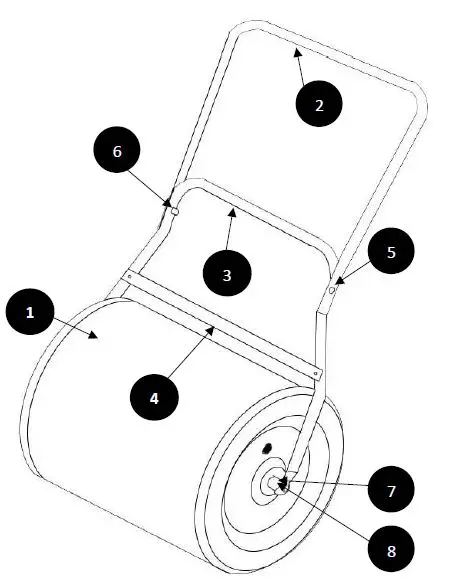 OLPLA GARDEN 3933 72L Lawn Roller fig-2