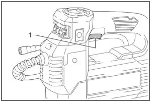 makita DMP181 Cordless Inflator for Garage - Switch action