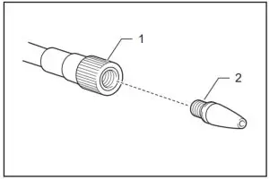 makita DMP181 Cordless Inflator for Garage - tapered adapter