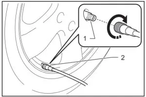 makita DMP181 Cordless Inflator for Garage - valve adapter