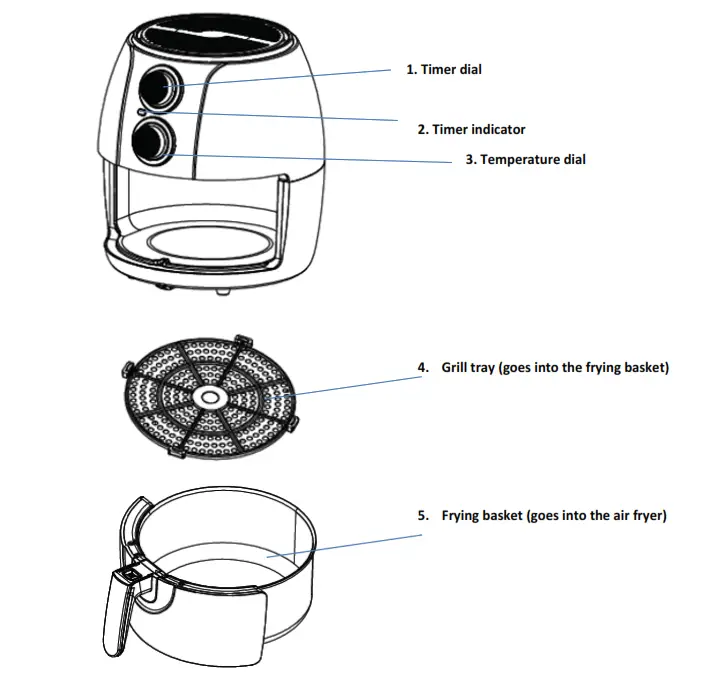 AIR FARYER LItre Cooking Basket - UNIT