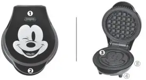 DiSNEY DCM-46 Mickey Mouse 4 Inch Mini Waffle Maker - maker
