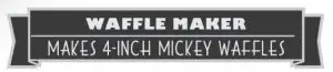 DiSNEY DCM-46 Mickey Mouse 4 Inch Mini Waffle Maker - syambol