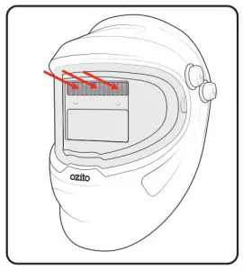 OZito ADWH-913V Auto darkining Welding Helmet - The solar