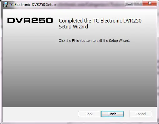 When installation is complete, click ‘Finish’