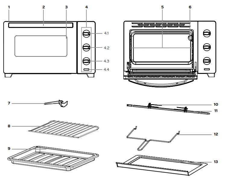 INVENTUM OV307S Freestanding Oven- Appliance description