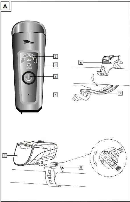 crivit D7A8 LED Bike Light Set - overview 1
