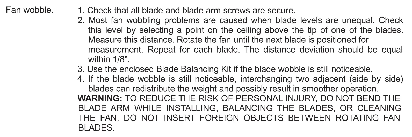 MAXIM LIGHTING 88806 52 Inch Tanker Cylinder Fan with LED Light Instruction Manual - TROUBLESHOOTING