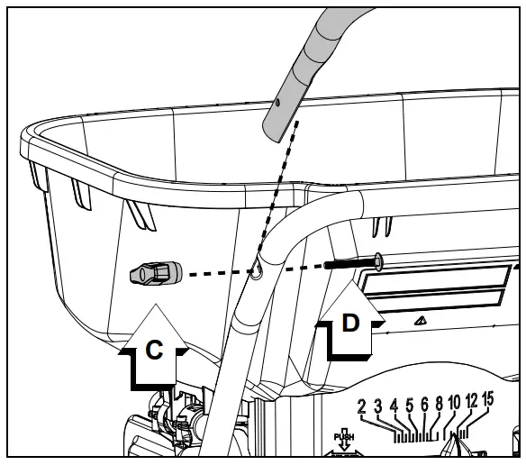 shindaiwa RS600 75 cu ft Walk Behind Broadcast Spreader - ASSEMBL
