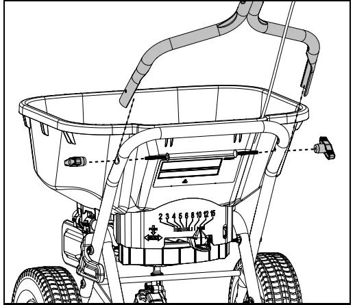 shindaiwa RS600 75 cu ft Walk Behind Broadcast Spreader - Remove upper