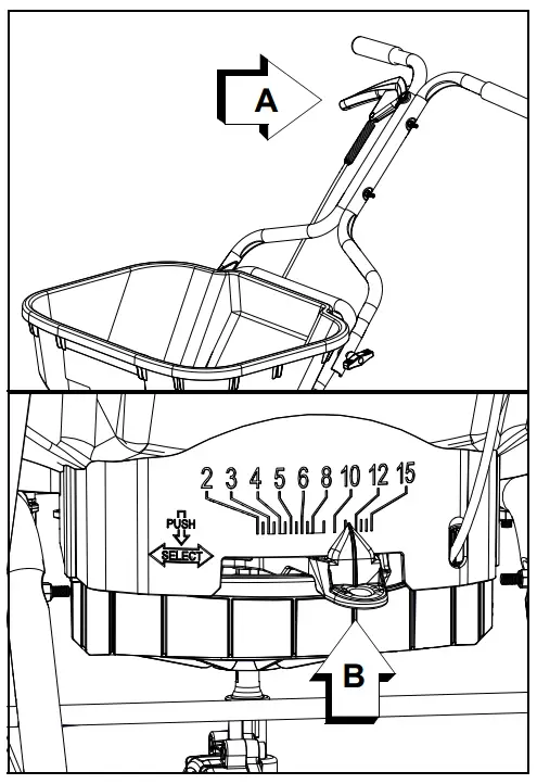 shindaiwa RS600 75 cu ft Walk Behind Broadcast Spreader - hopper