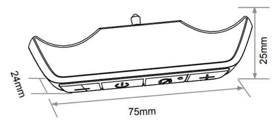 HONCAM HC S37X5 Ultra Mini Bluetooth Audio Adapter for PS5 wireless controller - Product size