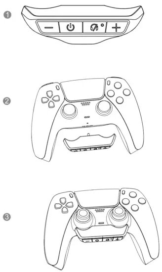 HONCAM HC S37X5 Ultra Mini Bluetooth Audio Adapter for PS5 wireless controller - assembly drawing