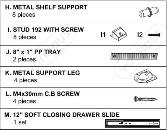 VonHaus-3000066-Koto-1-Drawer-2-Door-Small-Sideboard-Hardware