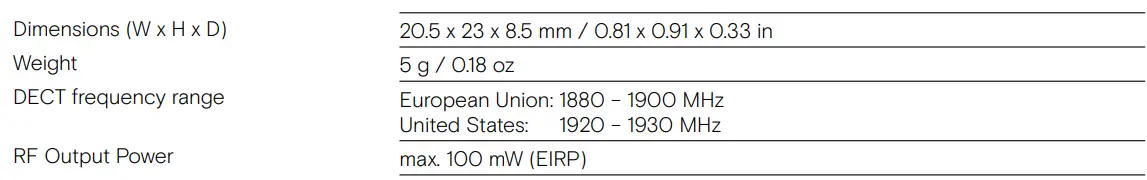 EPOS SDW D1 USB DECT Dongle for IMPACT 5000 Series Headsets User Guide - DECT dongle SDW D1 USB