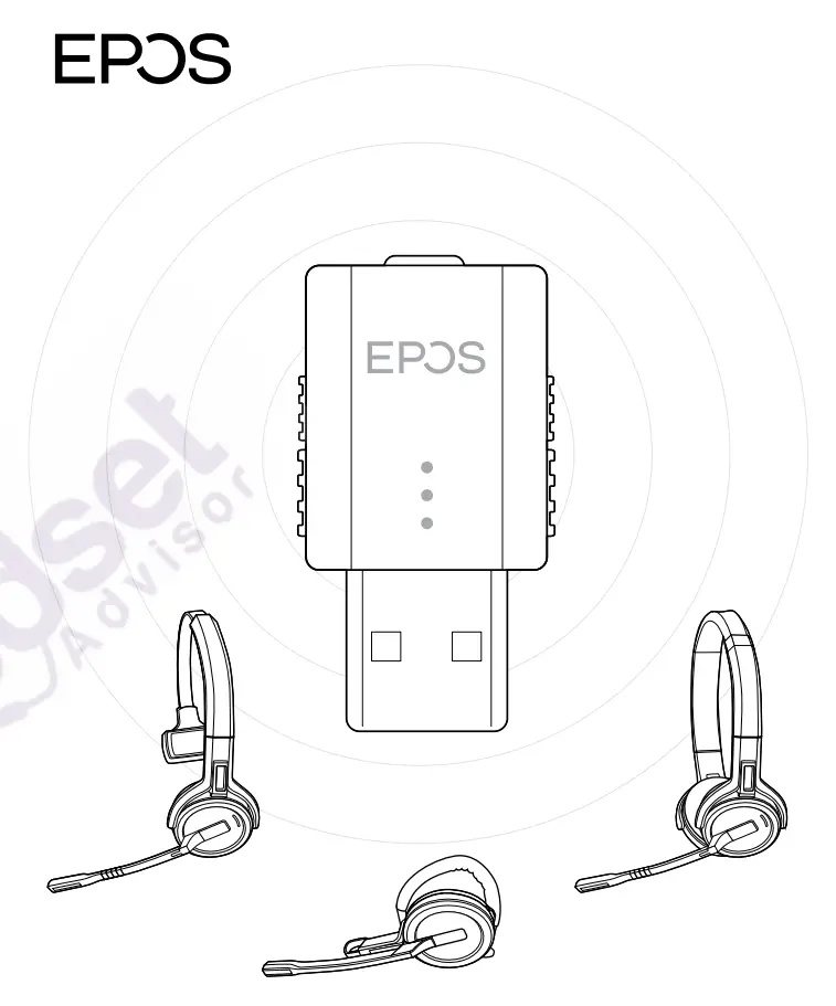 EPOS SDW D1 USB DECT Dongle for IMPACT 5000 Series Headsets User Guide - EPOS