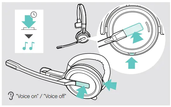 EPOS SDW D1 USB DECT Dongle for IMPACT 5000 Series Headsets User Guide - Enabling disabling voice prompts