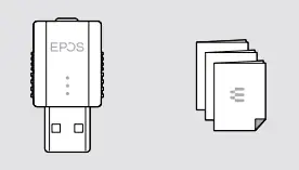 EPOS SDW D1 USB DECT Dongle for IMPACT 5000 Series Headsets User Guide - SDW D1 USB dongle