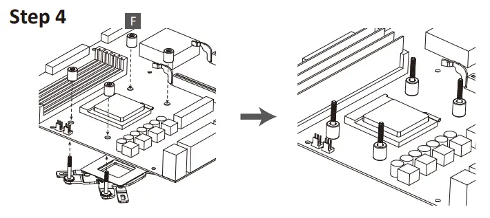 ENERMAX LIQMAX III 240mm aRGB Liquid CPU Cooler - AMD Installation step 4