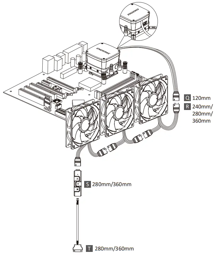 ENERMAX LIQMAX III 240mm aRGB Liquid CPU Cooler - RGB Control Box