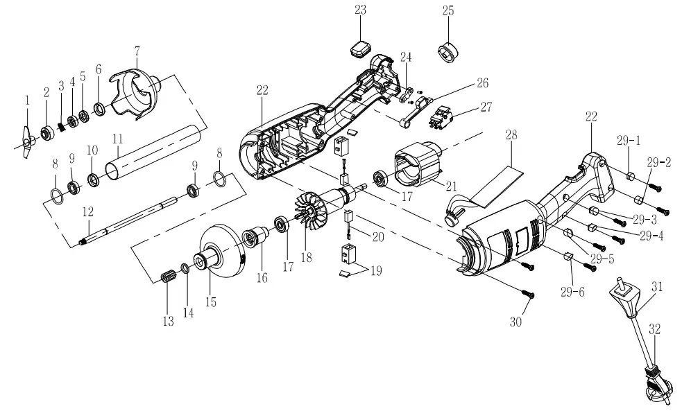 Exploded view and spare parts lists