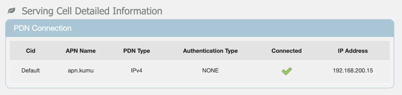 Kumu KR5 UE LTE Self Relay - Performance Status 5