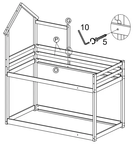 Polibi WF198565 White Twin Over Twin Low Bunk Bed - Fig12