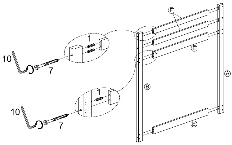 Polibi WF198565 White Twin Over Twin Low Bunk Bed - Fig7