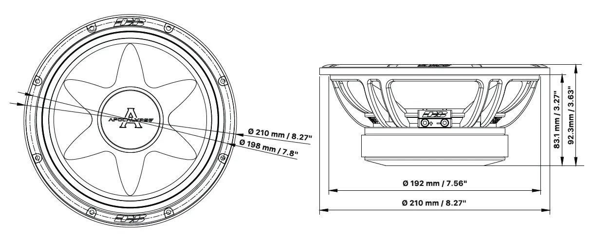 Deaf Bonce AP-W81AC Apocalypse Mid-Bass Speaker fig 9