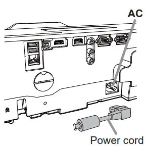 Hitachi LCD Projector User Manual - Connecting to a power supply