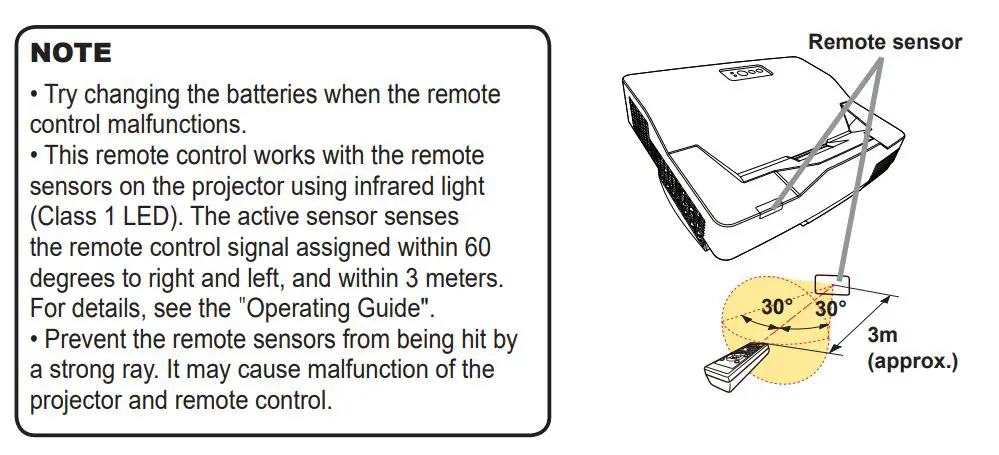 Hitachi LCD Projector User Manual - Remote sensor