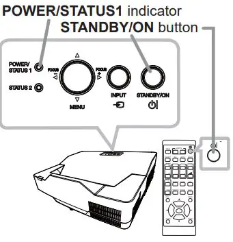 Hitachi LCD Projector User Manual - Turning off the power