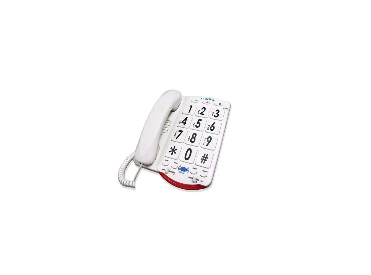 Clarity Jv35w Amplified Big Button Telephone With Talk Back Numbers User Guide